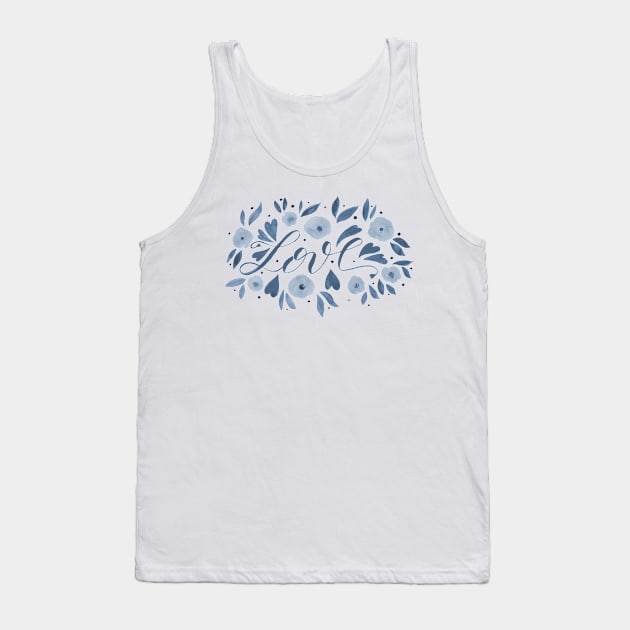 Love and flowers - grey Tank Top by wackapacka